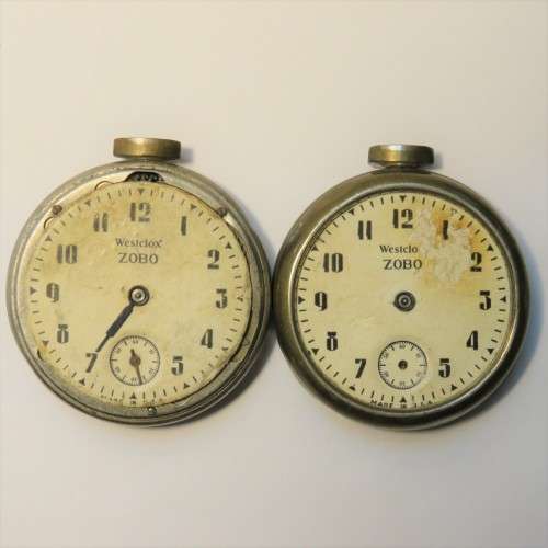 Pair of ZOBO pocket watches for parts - Not working