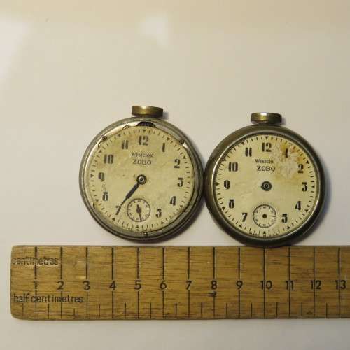 Pair of ZOBO pocket watches for parts - Not working