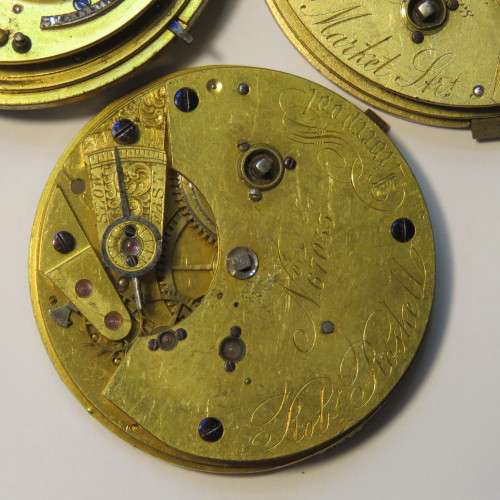 Lot of 3 antique pocket watch movements for spares - All Liverpool makers