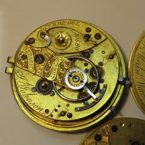 Lot of 3 antique pocket watch movements for spares - All Liverpool makers
