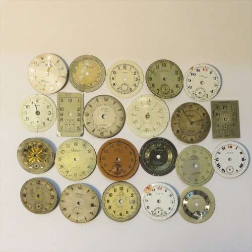 Lot of 22 ladies vintage watch faces - Well used