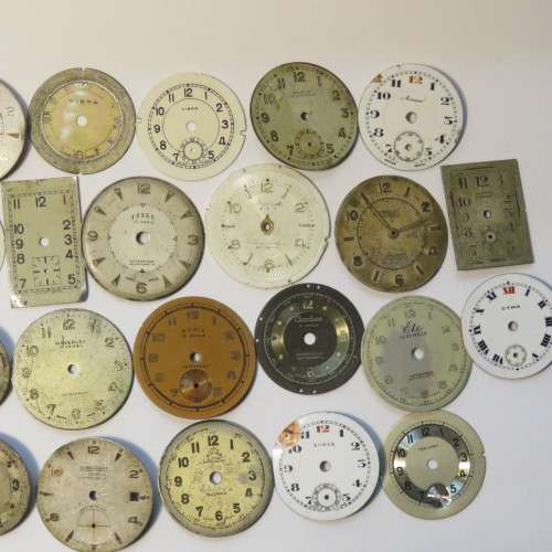 Lot of 22 ladies vintage watch faces - Well used