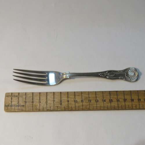 Lot of 5 forks antique with eagle over leopard marks - Unknown - Silverplate