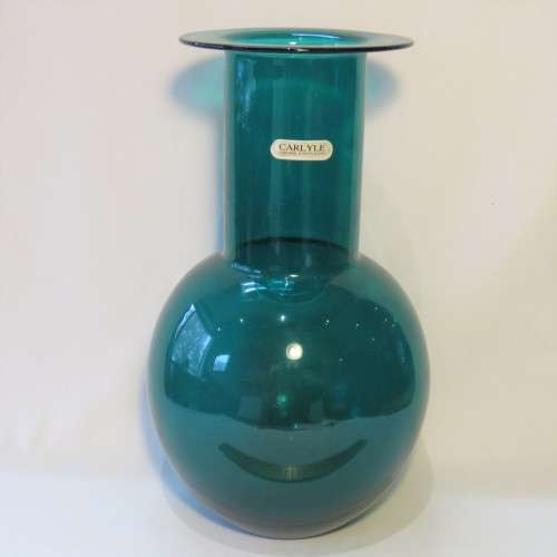 Vintage Carlyle South African glass flower vase - Large - 33 cm high