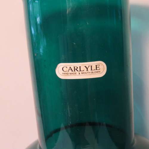 Vintage Carlyle South African glass flower vase - Large - 33 cm high