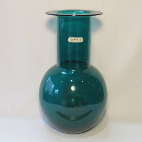 Vintage Carlyle South African glass flower vase - Large - 33 cm high