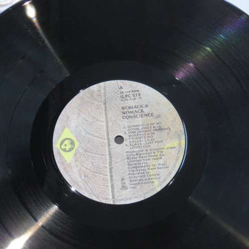 Vintage Vinyl Music Record LP 33 rpm Womack & Womack Conscience 1988 Island Records - ILPC519