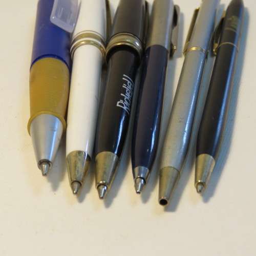 Lot of 6 branded pens - Sold as - Not working - KIC, Richelieu, Fraser Fyfe, Ammway, Lewis