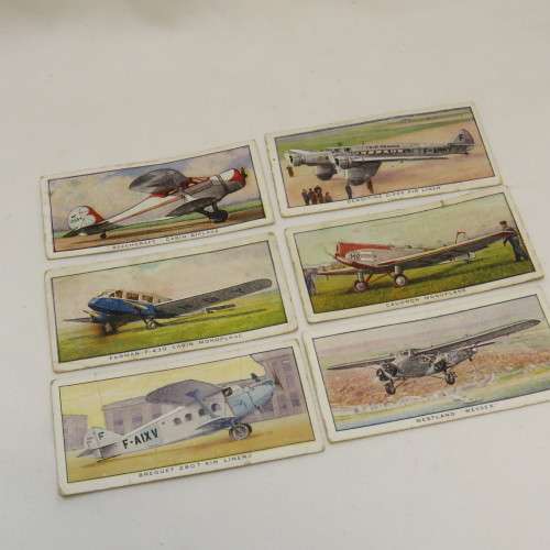 Cigarette Cards Airplanes of Today - Lot of 36 cards plus one variation with wrong number