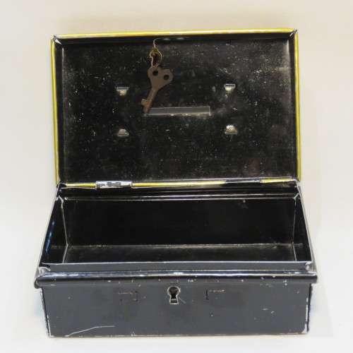 Vintage 1950`s Money Box with key