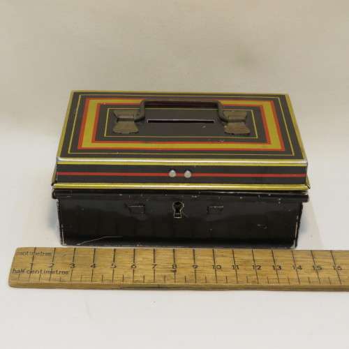 Vintage 1950`s Money Box with key