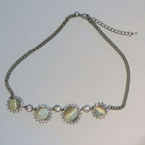 Vintage costume jewellery necklace with moonstones