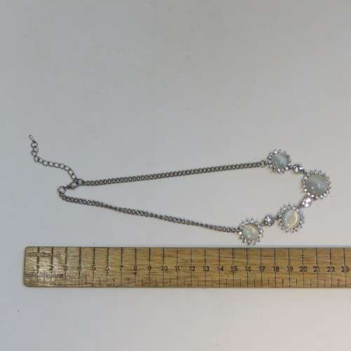 Vintage costume jewellery necklace with moonstones