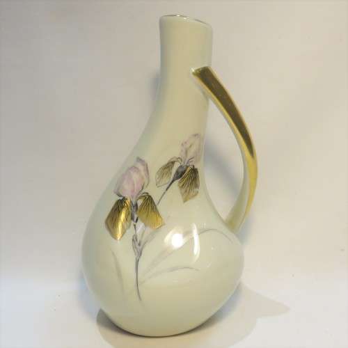 German handpainted art nouveau porcelain vase