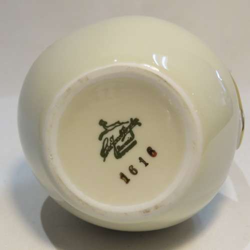 German handpainted art nouveau porcelain vase