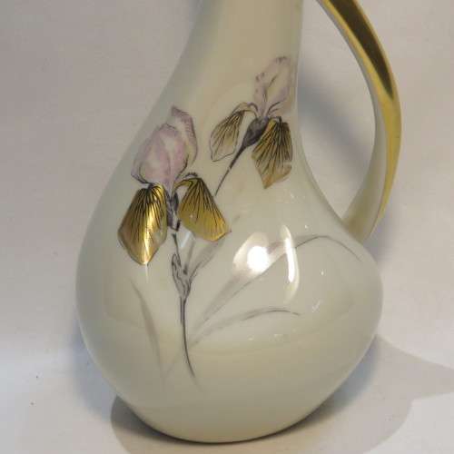 German handpainted art nouveau porcelain vase