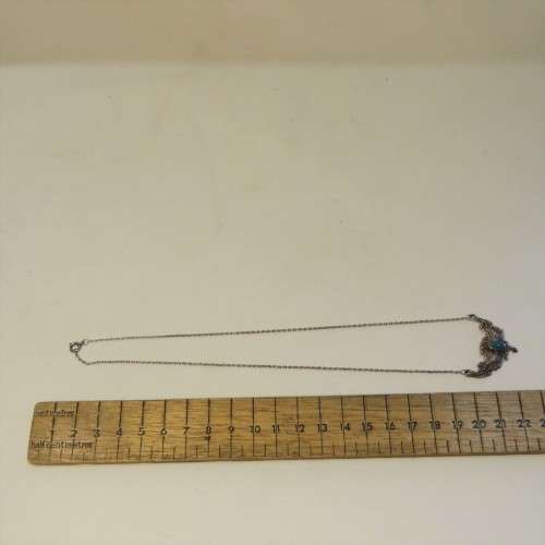 Silver 925 choker necklace with turquoise