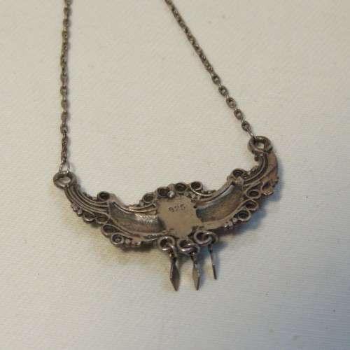 Silver 925 choker necklace with turquoise