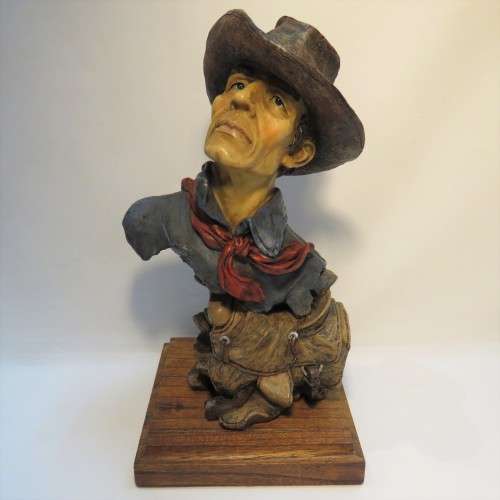 Shudehill cowboy resin bust