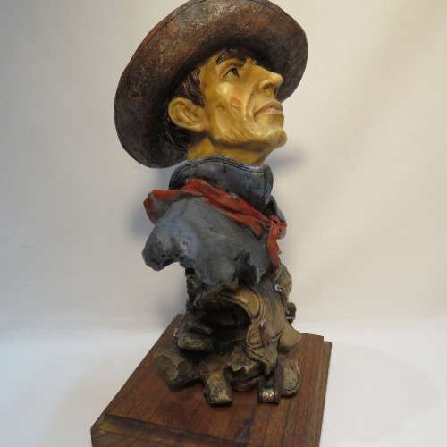 Shudehill cowboy resin bust