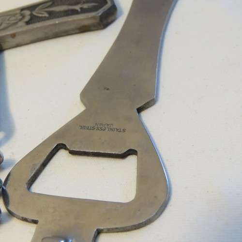 Vintage corkscrew and bottle opener set