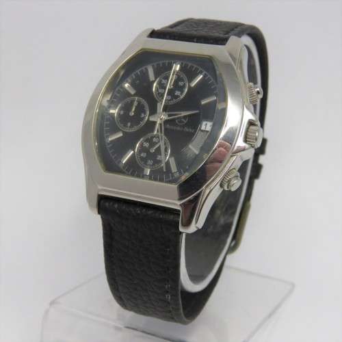 Mercedes-Benz Quartz Chronograph mens watch working - Fine scratch on glass