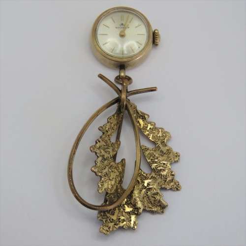 Vintage Bucherer gold plated nurse's fob watch - Working