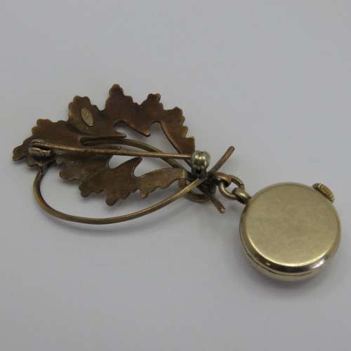 Vintage Bucherer gold plated nurse's fob watch - Working