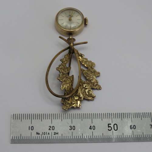 Vintage Bucherer gold plated nurse's fob watch - Working