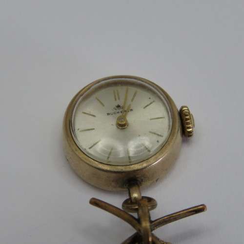 Vintage Bucherer gold plated nurse's fob watch - Working