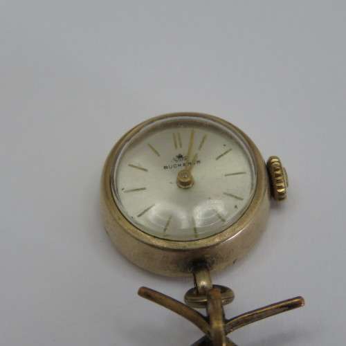Vintage Bucherer gold plated nurse's fob watch - Working