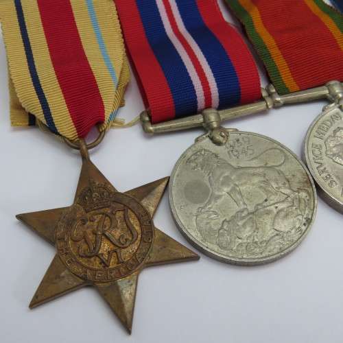 Set of 4 WW2 medals issued to 99745 A.J. Greyling