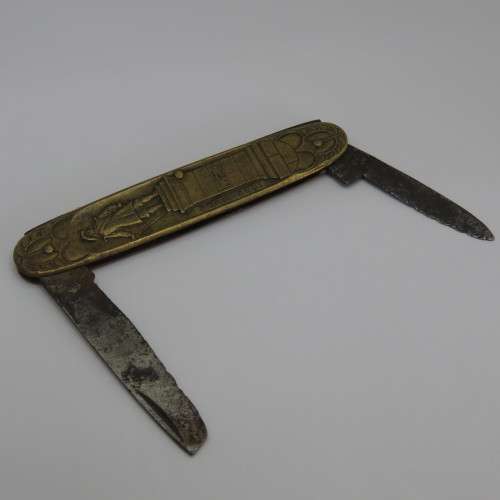 1652-1952 Jan Van Riebeeck brass pocket knife - Well used