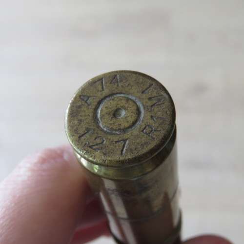 Vintage Walking stick with badges and cartridges made by Rhodesian bush war soldier