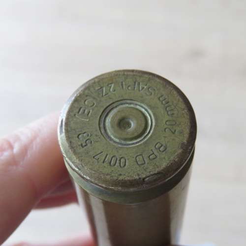 Vintage Walking stick with badges and cartridges made by Rhodesian bush war soldier