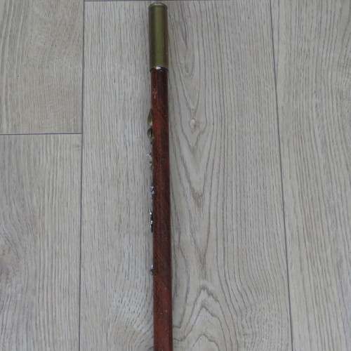 Vintage Walking stick with badges and cartridges made by Rhodesian bush war soldier