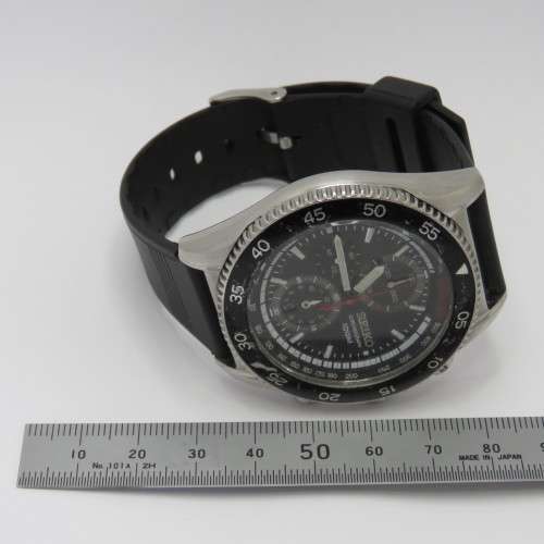 Seiko Quartz Chronograph mens watch - Scratched glass and bezel - Working - 7T92-OTHO