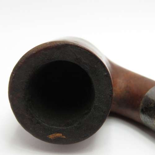 Blumfeld Best Briar BBB pipe with sterling silver band in original case - Amber mouthpiece cracked