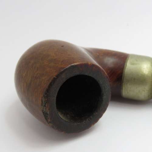 K&P Peterson smoking pipe with hallmarked ring