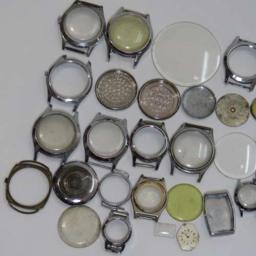 Lot of watch cases and spares