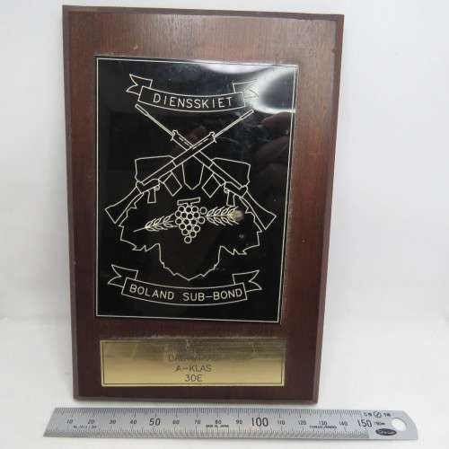 1994 Boland Service Shooting plaque - Calvinia A Class 3rd prize