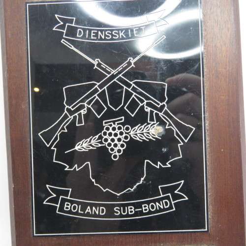 1994 Boland Service Shooting plaque - Calvinia A Class 3rd prize