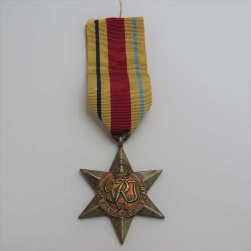 WW2 The Africa Star issued to 6151 W.T. Moore