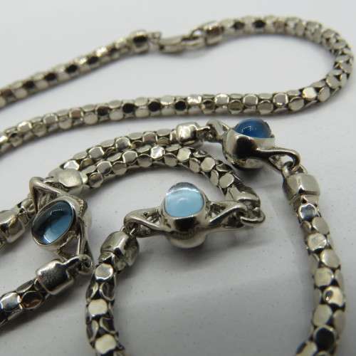 Silver look alike choker necklace - never used