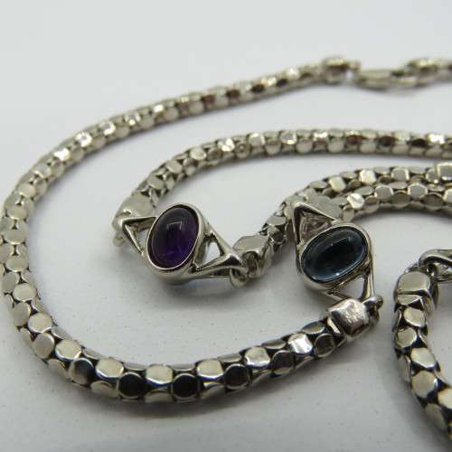 Silver look alike choker necklace - never used