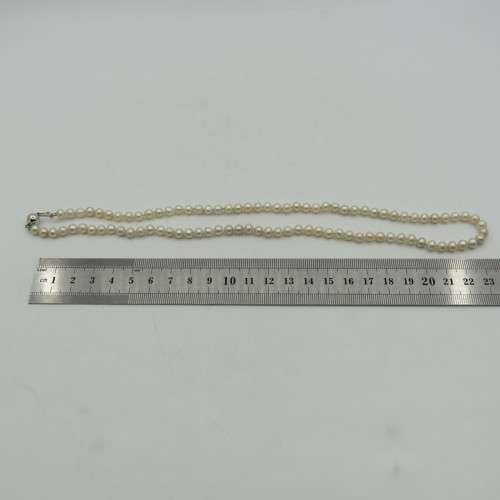 String of pearls with sterling silver clasp