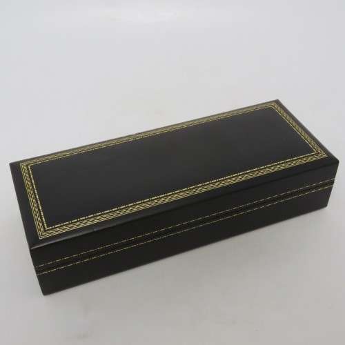 Dunhill blue and stainless steel ball point pen in case