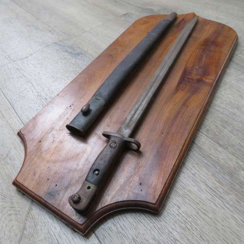 1907 Pattern 303 bayonet of SA Police mounted on plaque