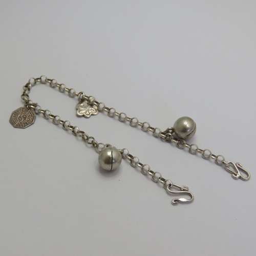 Sterling silver bracelet with bells
