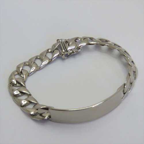 Costume silver look-alike ID bracelet